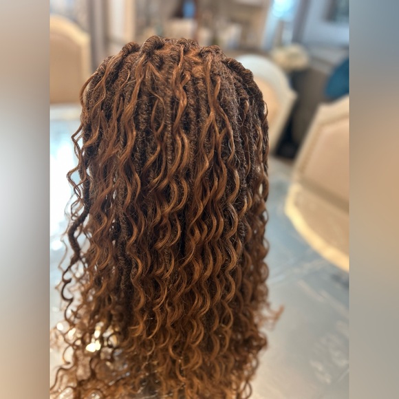 WOW! 26" Boho Faux Locs Lace Front Wig Color #T1B/30 Cinnamon Spice! - Picture 11 of 15
